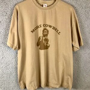 Vintage “More Cowbell” Will Ferrell SNL Tan Graphic Tee